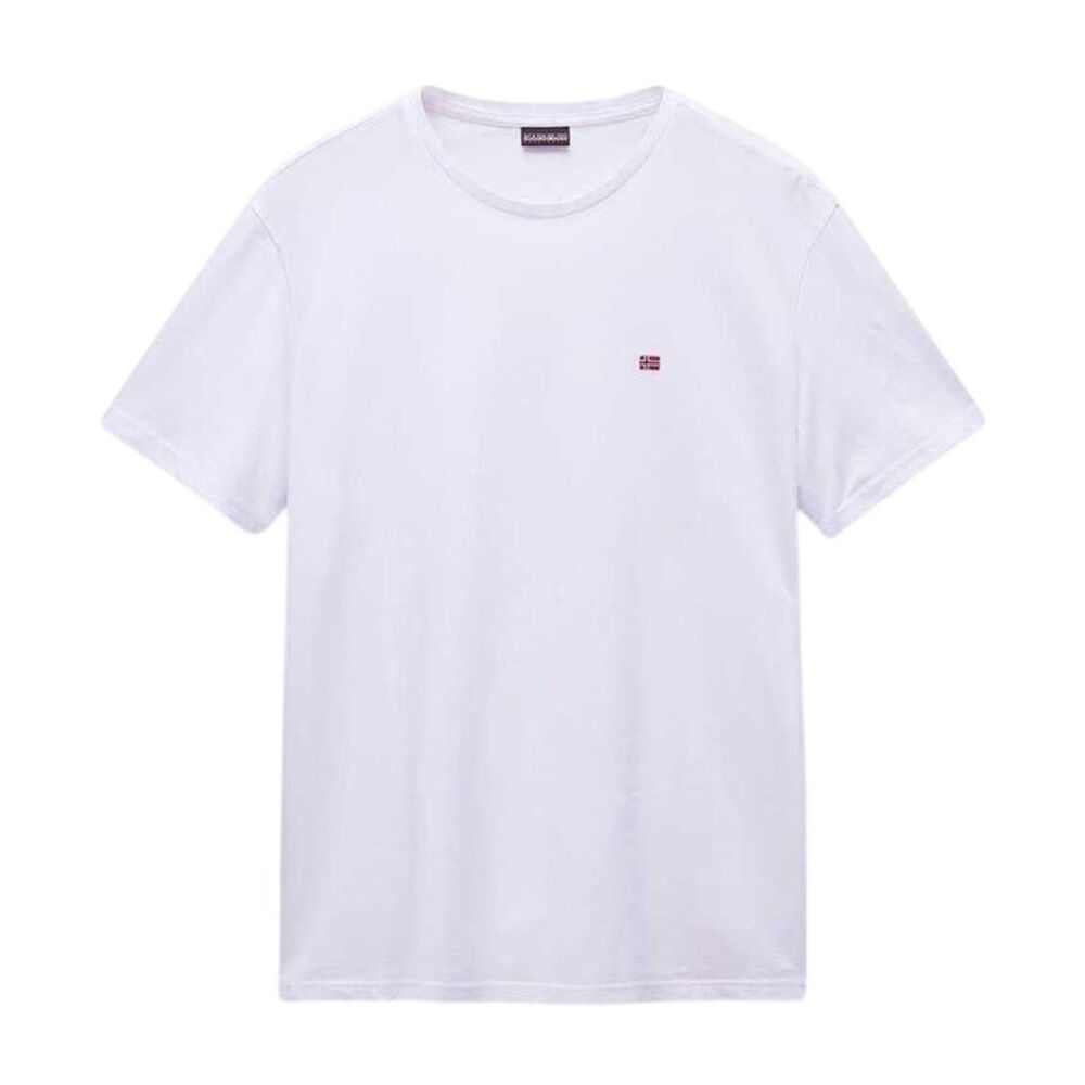 Napapijri Mens Salis Logo Short-Sleeved T-Shirt / Bright White